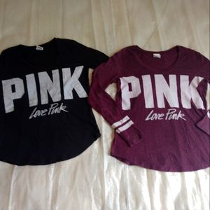 2 VS PINK shirts